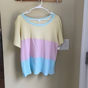 Waffle knit shirt